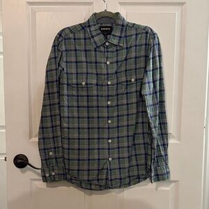 Bonobos Blue and Green Plaid Casual Shirt